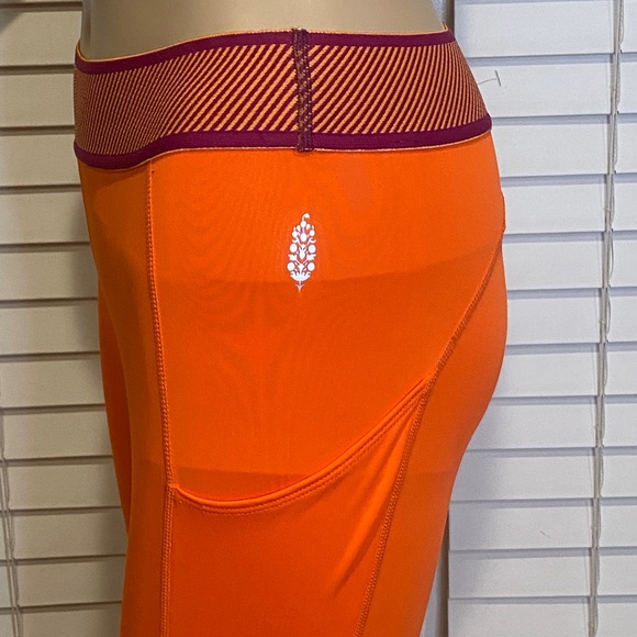 Women's Free People FP Movement Endurance Leggings Tights Orange Size Small NWT - Picture 6 of 9